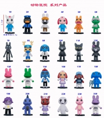 24PCS/SET Animal Hospital Cartoon Anime PVC Figure