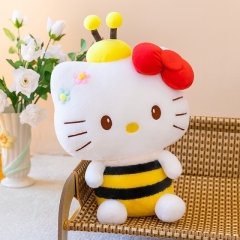 蜜蜂hellokitty毛绒公仔书包包挂件可爱KT猫挂饰小礼物