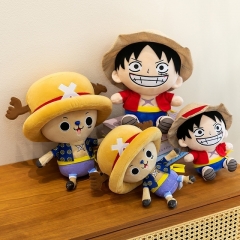 22cm/30cm 2 Styles One Piece Monkey D Luffy Cartoon Anime Plush Doll Toy