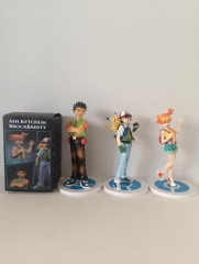 3 Styles 18cm Pokemon Ash Ketchum Brock Misty Cartoon Anime PVC Figure Doll Toys
