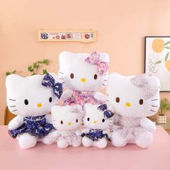 kt猫毛绒玩具梦幻星空碎花裙子凯蒂猫公仔卡通玩偶抱枕布娃娃