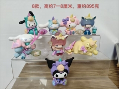 8PCS/SET 7-8cm Sanrio Cartoon Anime PVC Figure