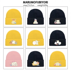 10 Styles Sanrio MARUMOFUBIYORI Cartoon Cap Anime Knitted Hat