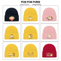 9 Styles Sanrio Pompompurin Cartoon Cap Anime Knitted Hat