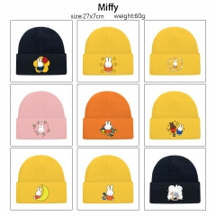 9 Styles Miffy Cartoon Cap Anime Knitted Hat