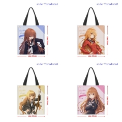 33*38cm 5 Styles Toradora! Cartoon Shopping Bag Canvas Anime Handbag