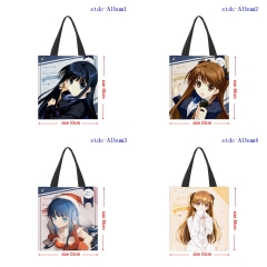 33*38cm 5 Styles White Album 2 Cartoon Shopping Bag Canvas Anime Handbag