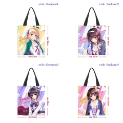 33*38cm 5 Styles Saekano: How to Raise a Boring Girlfriend Cartoon Shopping Bag Canvas Anime Handbag