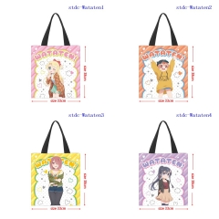 33*38cm 4 Styles Watashi ni Tenshi ga Maiorita! Cartoon Shopping Bag Canvas Anime Handbag