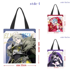33*38cm 3 Styles The Exiled Heavy Knight Knows How to Game the System Cartoon Shopping Bag Canvas Anime Handbag