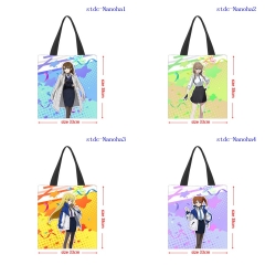 33*38cm 5 Styles Magical Girl Lyrical Nanoha Cartoon Shopping Bag Canvas Anime Handbag