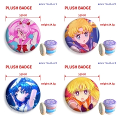 美少女战士Sailor moon(Sailor) 防锈加高加厚毛绒胸章58mm