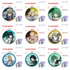 一拳超人One-punch man(Punch) 防锈加高加厚毛绒胸章58mm