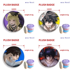 死亡笔记Death Note（Note） 防锈加高加厚毛绒胸章58mm