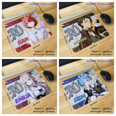 从零开始的异世界生活Re Zero Kara Hajimeru Isekai Seikatsu 鼠标垫30X25x0.3CMs锁边 and 24X20X0.2CM 不锁边