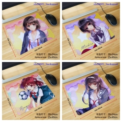 路人女主的养成方法Saekano How To Raise A Boring Girlfriend（Saekano) 鼠标垫30X25x0.3CMs锁边 and 24X20X0.2CM 不锁边