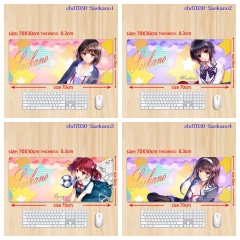 路人女主的养成方法Saekano How To Raise A Boring Girlfriend（Saekano) 鼠标垫70x30/80x30/90x40x0.3 锁边
