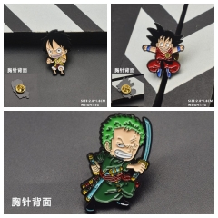 3 Styles One Piece Cartoon Pin Anime Brooch