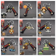 10 Styles One Piece Cartoon Anime Keychain