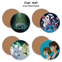 幽灵公主 动漫陶瓷吸水隔热杯垫（5个起批）