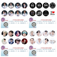 5 Styles 58mm 8PCS/SET K-POP BTS Bulletproof Boy Scouts Cartoon Pin Anime Tinplate Brooch