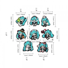 初音未来Q版合金胸针卡通可爱徽章套装二次元周边服饰装饰配饰