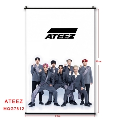 K-POP ATEEZ 60X90缎纹布挂画