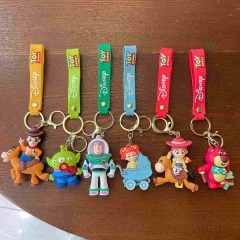 玩具总动员钥匙扣三眼仔巴斯光年钥匙链草莓熊包包挂件小礼品批发