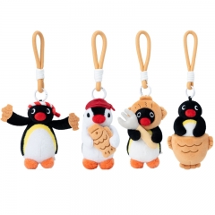 正版pingu企鹅美味鲷鱼系列毛绒挂件钥匙扣挂饰卡通可爱玩偶礼物