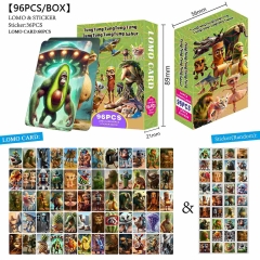 2 Styles 96PCS Italian Brainrot Cartoon Anime Lomo Card