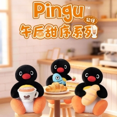 正版pingu企鹅午后甜序系列毛绒公仔玩具可爱玩偶摆件生日礼物