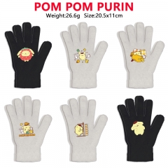 10 Styles Sanrio Pompompurin Cartoon Anime Warm Winter Gloves