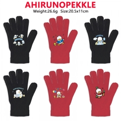 9 Styles Sanrio AHIRUNOPEKKLE Cartoon Anime Warm Winter Gloves