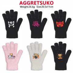 9 Styles Sanrio Aggretsuko Cartoon Anime Warm Winter Gloves