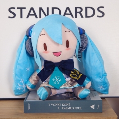 初音毛绒玩偶--雪花款浅色（有蝴蝶结）