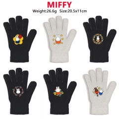 9 Styles Miffy Cartoon Anime Warm Winter Gloves
