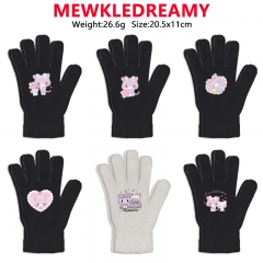 9 Styles Sanrio MEWKLEDREAMY Cartoon Anime Warm Winter Gloves