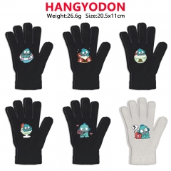 8 Styles Sanrio HANGYODON Cartoon Anime Warm Winter Gloves