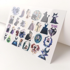 2 Styles Disney Cartoon Anime Waterproof Stickers
