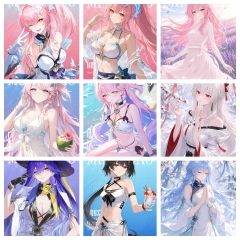 12*8CM 43 Styles Wuthering Waves Cartoon Anime Acrylic Card Brick