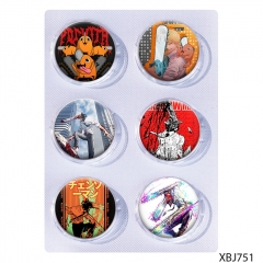 电锯人/链锯人  25MM6款一套药片吧唧 5套起批 马口铁+盒子
