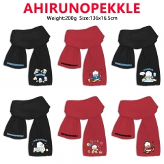 9 Styles Sanrio AHIRUNOPEKKLE Cartoon Anime Scarf