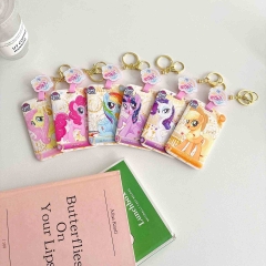 6 Styles My Little Pony Cartoon Anime Card Holder Bag With Lanyard
