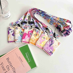 6 Styles My Little Pony Cartoon Anime Card Holder Bag With Lanyard