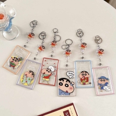 蜡笔小新伸缩卡套透明卡通儿童公交饭卡接送胸卡幼儿园校牌易拉扣