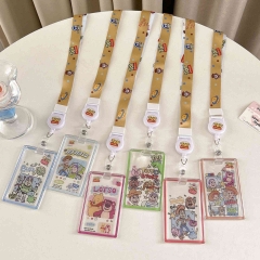 玩具总动员长绳透明伸缩易拉扣证件学生卡地铁卡公交卡套工作TOY