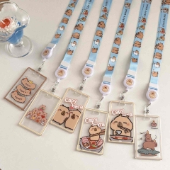 透明卡卡皮布拉卡包滑盖游戏卡门禁卡保护卡伸缩挂脖易拉推拉卡套