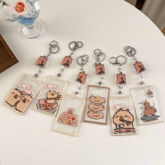 卡皮巴拉伸缩卡套透明卡通儿童公交饭卡接送胸卡幼儿园校牌易拉扣