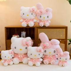 新款草莓塔塔hellokitty公仔凯蒂猫玩偶毛绒玩具批发kt猫大号娃娃