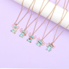 5 Styles Lilo & Stitch Cartoon Anime Alloy Necklace